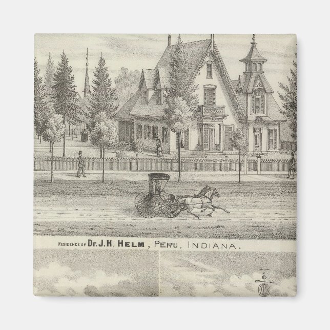 Residenz von Dr. JH Helm, Peru Magnet (Vorne)