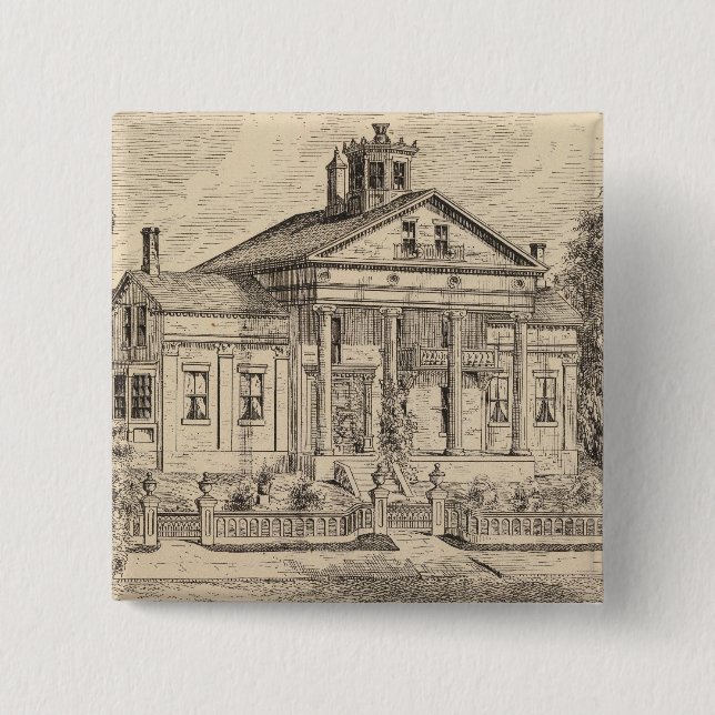 Residenz von EE Marsh, Brandon in Vermont Button (Vorderseite)