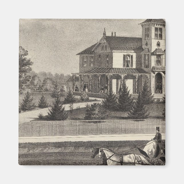 Residenz von James G Gowdy, Tom's River, NJ Magnet (Vorne)