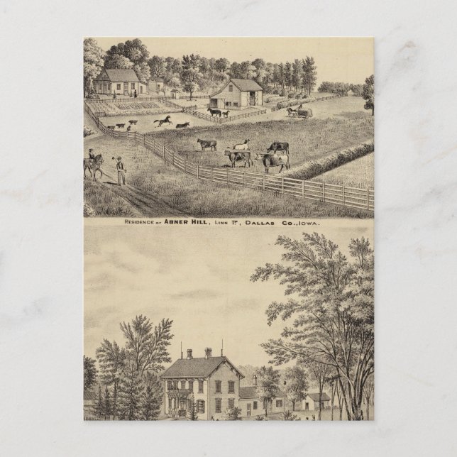 Residenzen Abner Hill und John Barto Postkarte (Vorderseite)