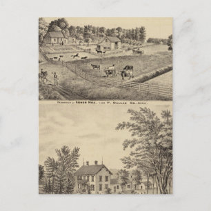 Residenzen Abner Hill und John Barto Postkarte