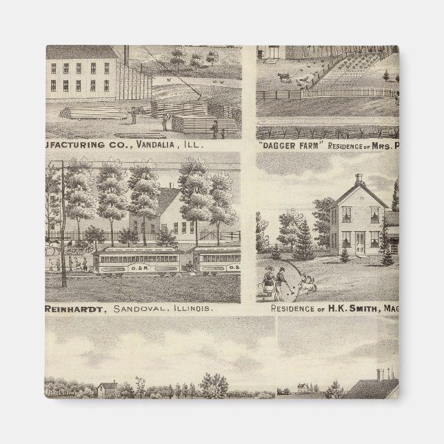 Residenzen, Farmen und Fabrik, Vandalia, Sandoval Magnet (Vorne)
