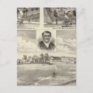 Residenzen im Edgar Landkreis Illinois Postkarte