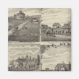 Residenzen, landwirtschaftliche Betriebe, Mühle i Magnet