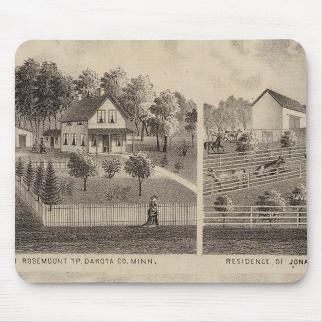 Residenzen und Barns, Minnesota Mousepad (Vorne)