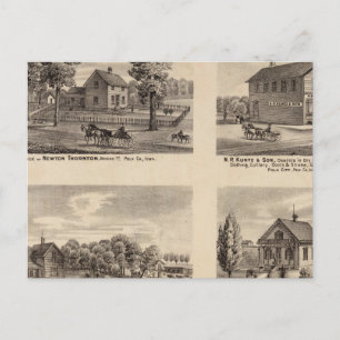 Residenzen und Geschäft in Polk Landkreis Postkarte