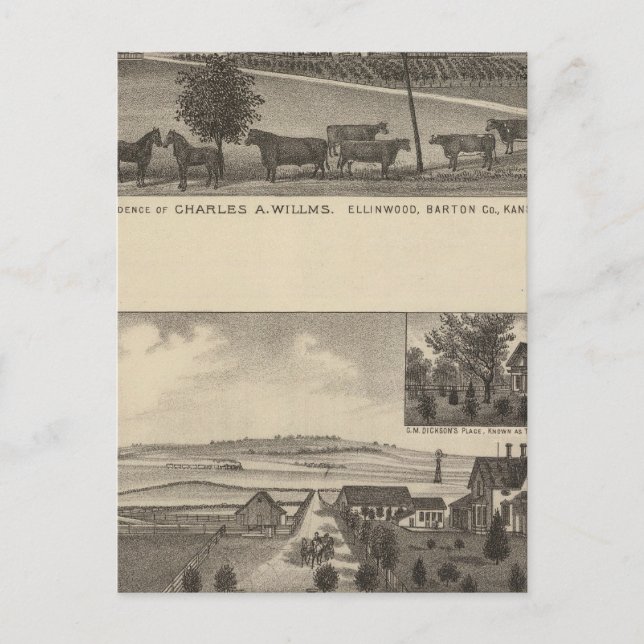 Residenzen und landwirtschaftliche Betriebe, Edger Postkarte (Vorderseite)