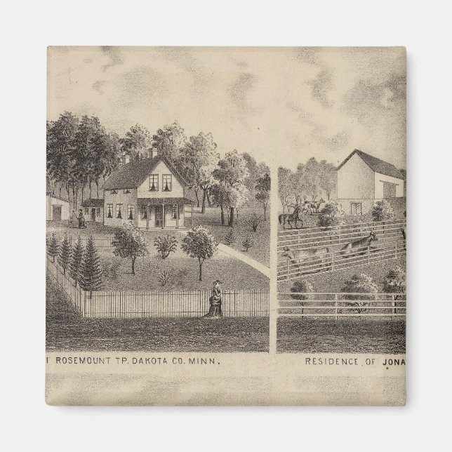 Residenzen und Scheunen, Minnesota Magnet (Vorne)