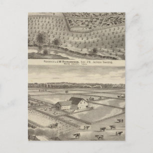 Residenzen von JW Richardson & JD McGlothlen Postkarte