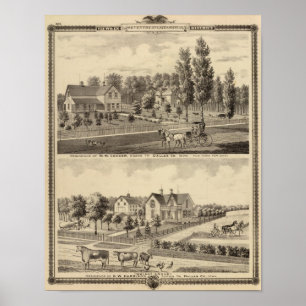 Residenzen von MM Conger und GW Harrison Poster