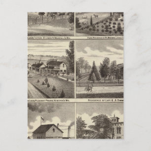 Residenzen, Waukesha & Kenosha Landkreise Postkarte