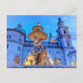 Residenzplatz in Salzburg, Österreich Postkarte