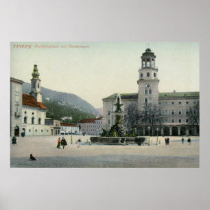 Residenzplatz Salzburg, Österreich Poster