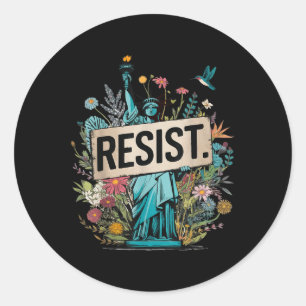 Residenzstatue des Liberty Protest Runder Aufkleber