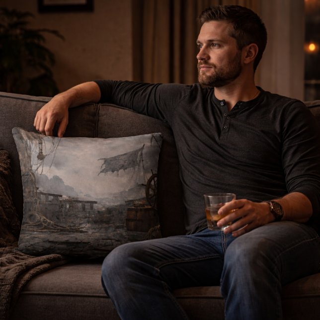 Résidu de tempête — Coussin jet Après-coup du bate (Créateur téléchargé)