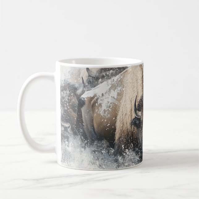 Résilience hivernale : Bison Coffee Mug (Gauche)