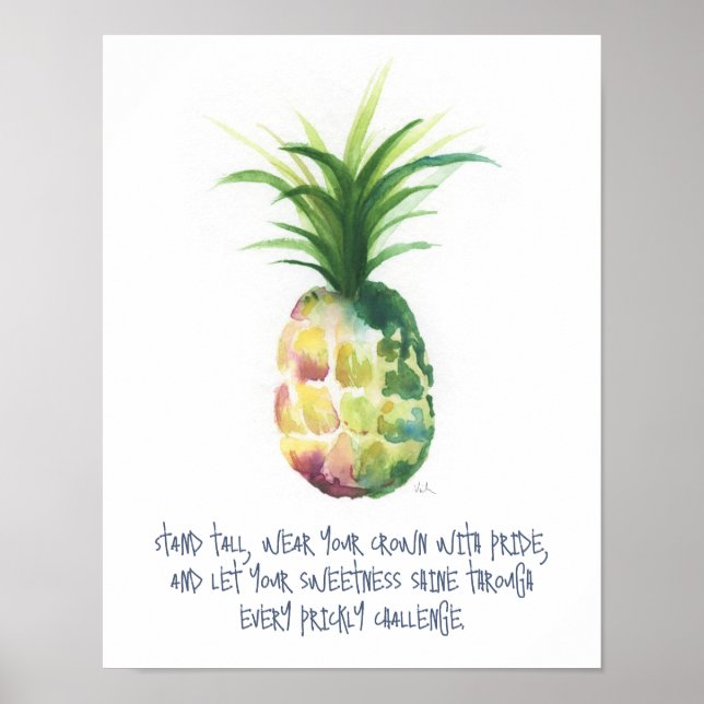 Résilience Motivation Affiches Ananas (Devant)