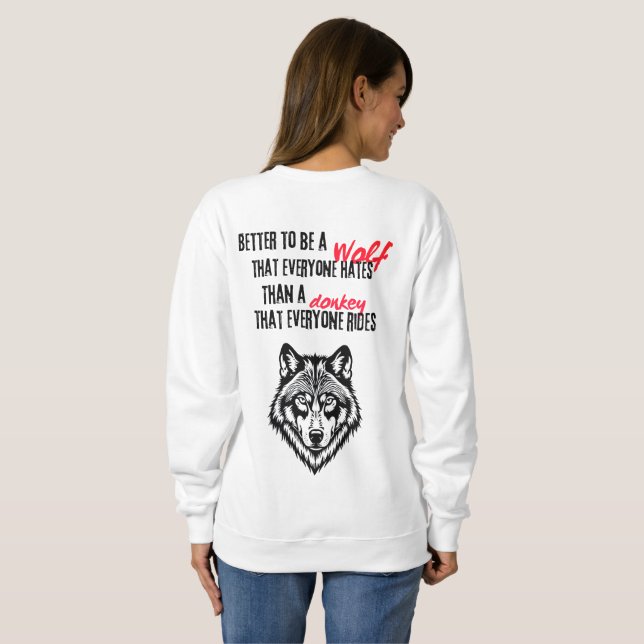 Resilience, self-worth, and independence sweatshirt (Schwarz voll)