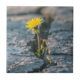Resilient Dandelion Ceramic Tile Fliese