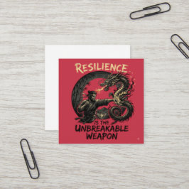 Resilienz ist die unzerbrechliche Waffe Quadratische Visitenkarte
