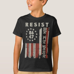 Resist 8647 US-Flagge Wir, die Menschen Protest Fr T-Shirt