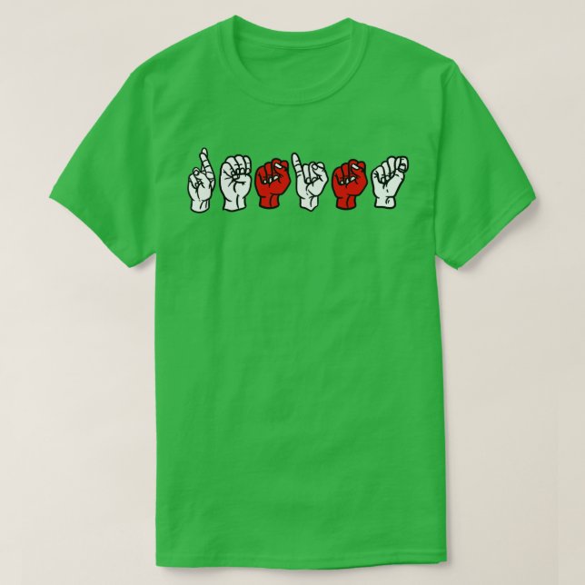 Resist American Sign Language ASL Teacher Interpre T-Shirt (Design vorne)