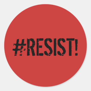 "#RESIST"-Aufkleber Runder Aufkleber