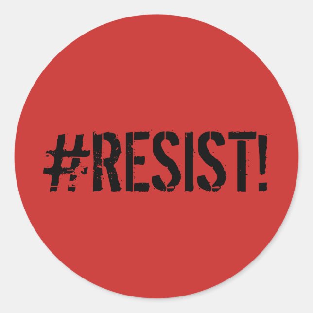 "#RESIST"-Aufkleber Runder Aufkleber (Vorderseite)