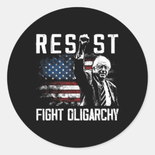 Resist Bernie Sanders kämpft gegen Oligarchie Free Runder Aufkleber