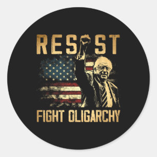 Resist Bernie Sanders kämpft gegen Oligarchie Free Runder Aufkleber