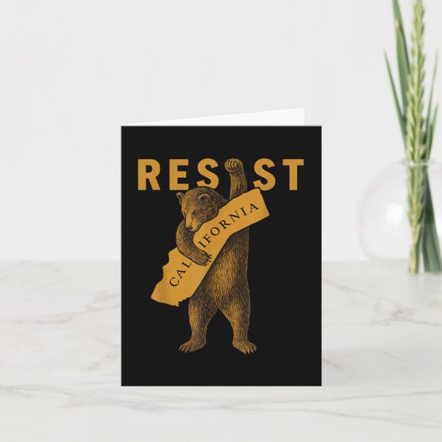 Resist California Bear Karte (Vorderseite)