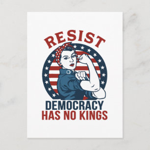 Resist Democracy hat keine Könige Postkarte