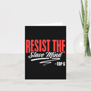 Resist der Geist Pro Feminismus Male Alpha Top G Karte
