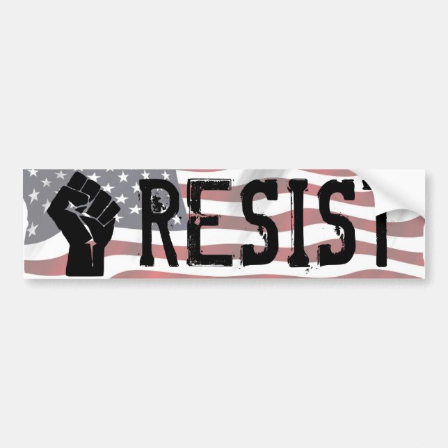 Resist Donald Trump Shirt "Resist Fist" Bumper Sti Autoaufkleber (Vorne)