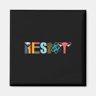 Resist Feminist Pride Science Equality Aktivismus Magnet