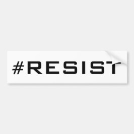 #Resist, fett schwarzer Text auf weiß, alle Kappen Autoaufkleber