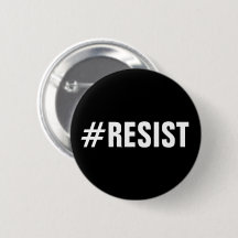 #Resist, fett weißer Text auf schwarz, Schaltfläch