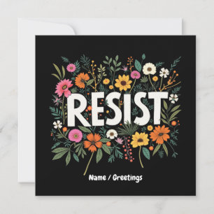 RESIST Floral Anti-Trump-politischer Protest Einladung
