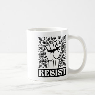 Resist Floral Anti Trump politischer Protest Liber Kaffeetasse