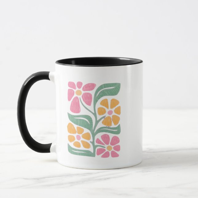 RESIST Floral Anti Trump politischer Protest Tasse (Links)