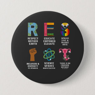 Resist Floral LGBTQ Rechte Trans Equality Button