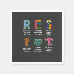 Resist Floral LGBTQ Rechte Trans Equality Serviette