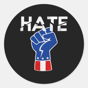 Resist Hate America Politischer Dissent Runder Aufkleber