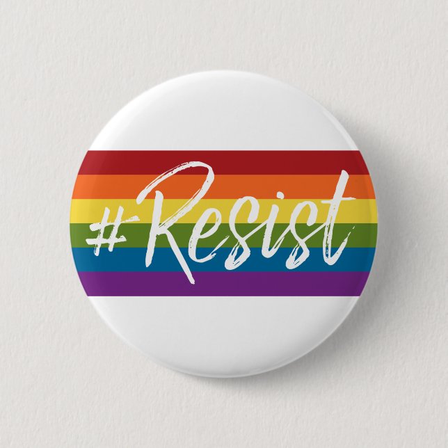 #Resist - Liebe Trumps Hate - Anti Donald Trump Button (Vorderseite)