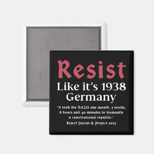 Resist Like It's 1938 Deutschland Magnet