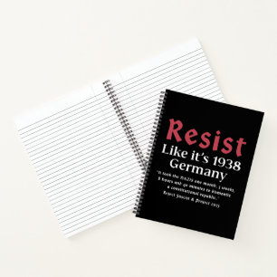 Resist Like It's 1938 Deutschland Notizbuch