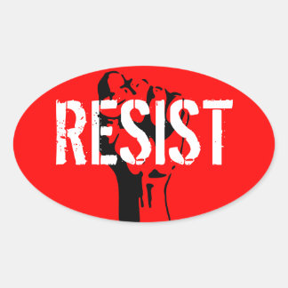 Resist Ovaler Aufkleber