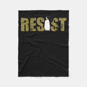 Resist Penguin Activism Graphic Design Pinguin Res Fleecedecke