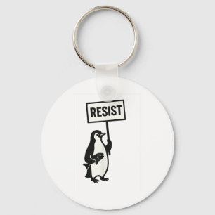 Resist Penguin Activism Graphic Schlüsselanhänger