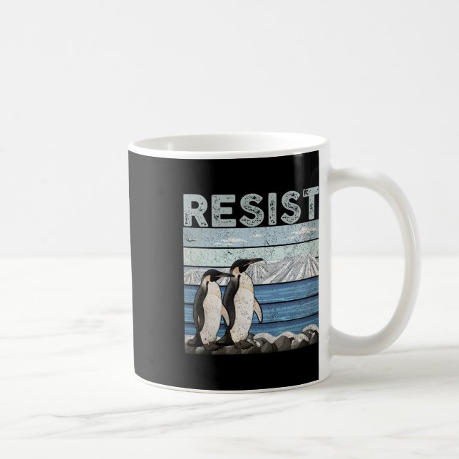 Resist Penguin-Aktivismus Kaffeetasse (Rechts)